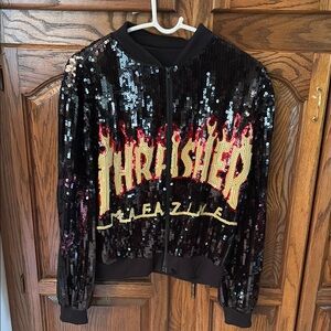 Thrasher Black Sequin Jacket